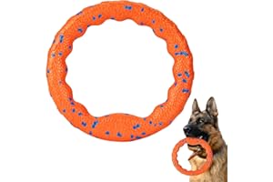 SUNNEKO FUSOTO Dog Ring Toy, Flying Discs for Throwing Catching, Water Floating Dog Training Ring for Medium Large Breeds, Orange