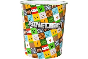 ZAWADI GLOBAL Minecraft - Cubo de basura para niños, cesta de papel para dormitorio, estudio, escritorio