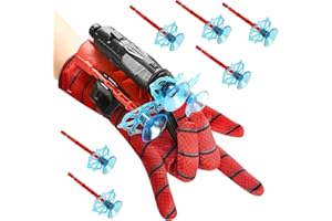 ZAZOOT Launcher Handschuh, 2 Set Spiderman Web Shooter, Spider Launcher Handschuhe, Spiderman Spielzeug Handschuh, Spiderman Handschuhe Kinder, Spiderman Web Shooter, Spiderman Handschuhe