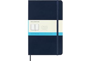 Moleskine Classic Dotted Paper Notebook, Hard Cover and Elastic Closure Journal, Color Sapphire Blue, Size Large 13 x 21 cm, 240 Pages