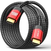 JSAUX HDMI 2.1 Cable 3m (High Speed, Ethernet, 48Gbps, 8K@60Hz, 4K@120Hz, UHD HDR 10+, eARC, Dolby Vision, 3D, VRR, Compatibl