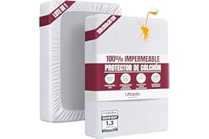 Utopia Bedding Waterproof Mattress Protector 150 x 200 x 30 cm, Oeko-Tex Certified Mattress Cover, Breathable Mattress Cover, Elastic All Around