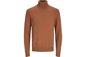 Mêski sweter o kopertowym dekolcie JJEEMIL JACK & JONES W±ski golf z jedwabiem Klasyczny sweter JJEEMIL D³ugi rêkaw