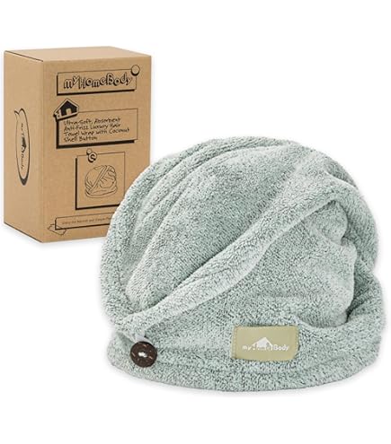 ENETIX Asciugamani Per Capelli A Turbante, Aciugamani In Microfibra Cappuccio, 25 × 70 Cm Cappuccio Per Capelli Secchi Super Assorbente, Asciugatura Rapida Per Capelli Bagnati, Lavanda