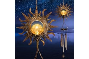 ‎JIAUFU JIAUFU Sonne Solargeschenke, Geschenke für Frauen Mutter Oma, Windspiele für Garten deko draußen, Hof, Terrasse und Heimdekoration