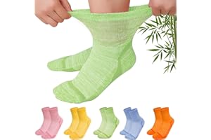 LOFIR Chaussettes Diabétiques en Bambou pour Femme: Socquettes Sans Couture et Sans Élastique pour Homme - Pour Femmes Enceintes et Personnes Âgées Aux Pieds Enflés 5 Paires Taille 39-46