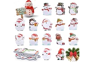 Agoer 30 szt. świątecznych karteczek samoprzylepnych, 15 uroczych świątecznych wzorów, 750 arkuszy notatników świątecznych na przypomnienia, prezenty, do szkoły, biura, tworzenia kart i wypełniaczy