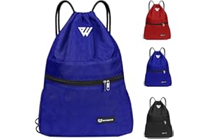 WESTWOOD FOX WFX Sac à dos étanche avec cordon de serrage pour homme et femme Sac en polyéthylène Poche extérieure Fermeture éclair École Plage Vacances Natation Voyage