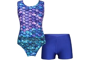 iEFiEL Mädchen Glitzer Turnanzug Ärmellose Leotards Rückenfrei Ballettanzug mit Strass Ballettkleidung Gymnastikbody Tanzkostüm