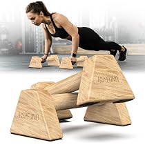 Produktbild von Gelenkschonende Liegestütze Liegestützgriffe Aus Holz – 2 Parallettes Für Calisthenics, Push-Ups & Handstand (30 Cm, Rutschfest) Push Up Bars