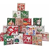 Set calendario dell'Avvento Yucch, 24 calendari dell'Avvento da riempire, scatola con numeri 1-24, magico calendario dell'Avv