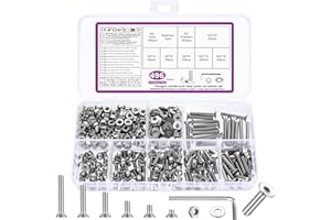 BATENGKEJI 496 Pcs Tornillos M3 Kit con Tuercas y Arandelas Avellanadas y Tornillos Hexagonales