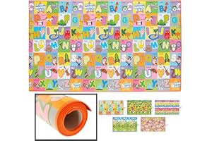 LUCA HOME LucaHome - Alfombra Educaplay Letras 120x200cm | Educativa Acolchada y Resistente | Antideslizante para Niños