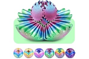 OLEE ODEE Gear Ball Fidget Spielzeug für Kinder Erwachsene 3D Gedruckt Stressabbau Zahnrad Kugel Büro Weihnachten Ostergeschenke Geburtstagsgeschenke Sensorisches Spielzeug(Sonnenuntergang,8cm)
