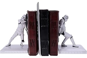 Nemesis Now Offiziell lizenzierte The Original Stormtrooper-Buchstützen-Figuren, Harz, weiß, 18.5cm