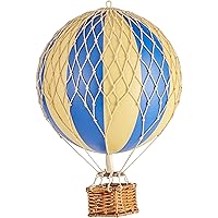 Authentic Models | Deko Heißluftballon "Travels Light" AP161D | Durchmesser 18 cm | Blau | Miniatur Heißluftballon Deko