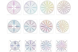 aupawdy 12 PCS Stencil per Pittura a Puntini Mandala Riutilizzabile Modello di Pittura Murale Mandala/Mandala Pittura Templates Mandala Stencil Templates Modelli di Pittura Mandala