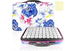 VAIIEYO Boite de Rangement Diamond Painting, Portable Pratique étui de Bijoux Perles Anneaux, 60 Emplacements Diamant Painting Accessoires pour Peinture Diamant 5D Complet Broderie Diamant Painting