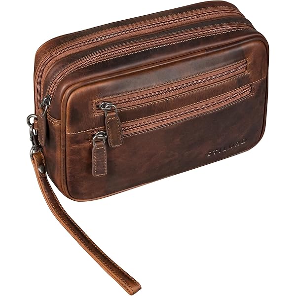 Sac Main Homme Sac à Poignet Homme En Cuir Vintage 'Richie