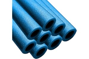 Clever Leon 8 x ochronna pianka do trampolin 180 cm, tuleje piankowe na 8 słupków, osłonki na rury niebieskie lub szare, uniwersalne osłony do trampoliny ogrodowej podwórkowej