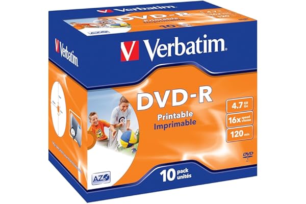 Verbatim (43521) : DVD-R 16x 10-pack : Printable Optical Media