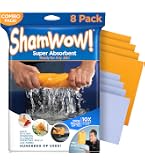 ShamWow Original – Super Saugfähiges Multifunktionstuch, 2er-Pack (1 Groß Orange, 1 Klein Blau), Maschinenwaschbar, Kratzt Nicht