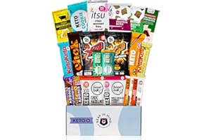 BEAR IN MIND Keto Snack Box Hamper: Ultimate Keto Gift Box - Keto Snacks and Treats UK - Gluten-Free & Vegetarian - Perfect Low Sugar Gift Box Treats for Keto and Paleo Lovers - Ideal Keto Gifts for Women and Men