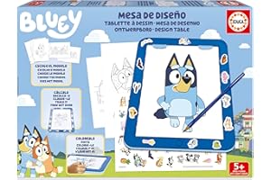 Educa - Bluey Mesa Luminosa Creativa | Kit Manualidades Bluey para Niños Arte y Dibujo | Luz LED y Plantillas Incluidas | A Partir de 5 años (20005)