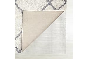 JANFEEL Anti-Slip Rug Underlay,150 * 200 CM Non-Slip Rug Mat Liner for Wooden Floors,Carpeted and Hard Floors Cuttable PVC Rug Grippers for Laminate Floor & More