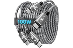 AIONEUS USB C auf USB C Kabel [ 2Stück 2M+2M ] 100W USB C Kabel PD Schnellladekabel Nylon USB Typ C Ladekabel für iPhone 17 Pro, iPhone 16 15, Samsung S24 S23 S22 S21, iPad Pro, MacBook Pro/Air, Pixel,Switch