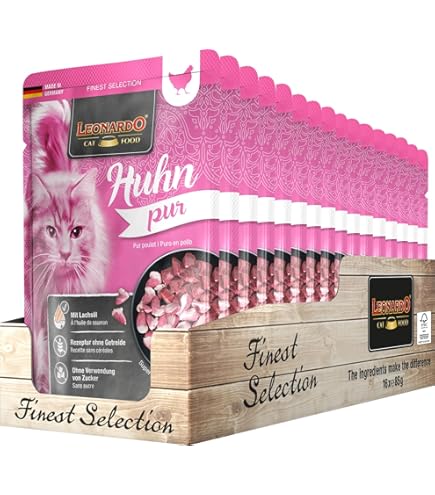 LEONARDO Adult Duck | 300 g | Droogvoer voor volwassen katten vanaf één jaar | Ter ondersteuning van huid en vacht | Met chiazaad en delicate krill