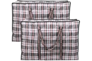 EDATOFLY Confezione da 2 Borse Plastica con Cerniera, Borse per Vestiti Grandi Buste Trasloco Sacchi Trasloco per Trasporto E Protezione Abiti (Nero, 90cm*60cm*25cm)