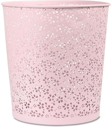 IDesign Small Round Plastic Trash Can Set Of 2 - Compact Waste Bin For Bathroom, Bedroom, Office, Magenta Pink & Purple - View #5