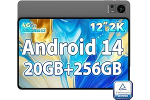 ‎TECLAST TECLAST T60 Android 14 Tablet 12 Zoll [2024] 20GB RAM+256GB ROM (4TB TF) Top Gaming Tablets PC, Octa-Core 2.0GHz, 2K TDDI 2000x1200,13MP AI Kameras, 8000mAh/18W,4G LTE/5G WLAN,TÜV/GMS/GPS/Widevine L1