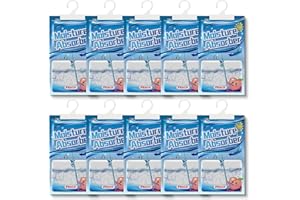 MINXIN Absorbeur D'humidité Placard 10x100g, Sac De Déshumidification Suspendu avec parfum, Sachets Anti Humidite, pour éliminer l'humidité et les mauvaises odeurs des armoires,Des chambres, Anti moisissure
