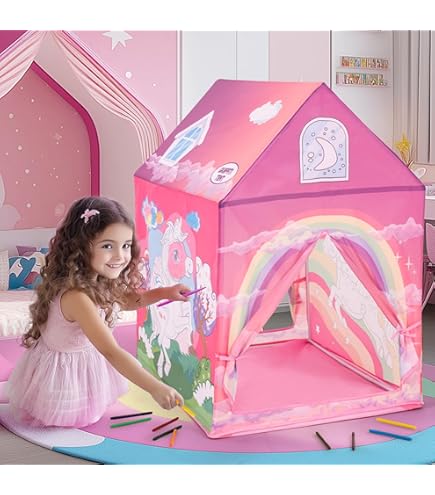 Tenda Magica Per Bambini Con Luci - Castello Delle Fate Per Giochi Interni Ed Esterni | Regalo Perfetto - Foto 5