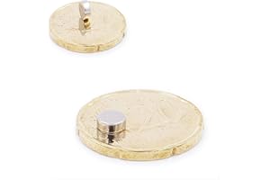 Brudazon | 25 Mini Imanes Discos 5x2mm | N52 Nivel más Fuerte - Los imanes de neodimio Ultra Fuertes | Imán del Poder para la Toma de Modelo, Foto, Pizarra Blanca | Pequeño, Redondo y Extra Fuerte