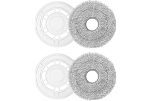 FIXBETTER Lingettes avec support de rechange, disques pour aspirateur Ecovacs Deebot N30 PRO/N30 OMNI/N30 PRO OMNI/T30 Pro Omni/T30 Omni/T30S/T30S Combo Pièces de rechange, tampon de nettoyage du sol