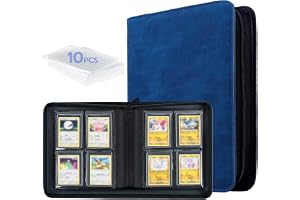 Tolesum Toploader samlarkortalbum för 112 kort, 4 fack, toploader pärm med 10-kort, handelskort omslag för 8 x 10 cm rigid fö