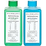 Measury pH Kalibrierlösung 4.00/6.86/9.18, pH Pufferlösung je 100ml/250ml, Eichlösung Rot/Grün/Blau, Kalibrierflüssigkeit Set