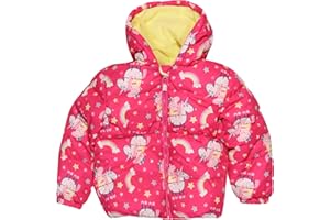Popgear Pig Peppa On A Unicorn-Chaqueta Acolchada para Niñas, Color Rosa Camisetas de Moda