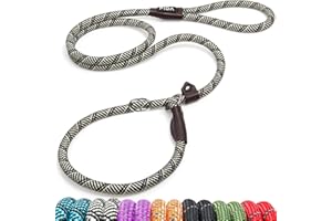 Fida Lina antypoślizgowa smycz dla psa | 1,8 m, jeden rozmiar – pasuje do wszystkiego, smycz linowa. Łatwa do założenia, nie wymaga kołnierza ani uprzęży. Trwała i odporna na warunki atmosferyczne lina wspinaczkowa z odblaskowym szwem (szara)