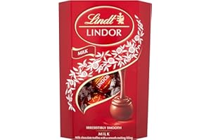 Lindt Lindor Milk Chocolate Truffles Box | Approx 16 truffles, 200g | Chocolate Truffles with a Smooth Melting Filling | Gift
