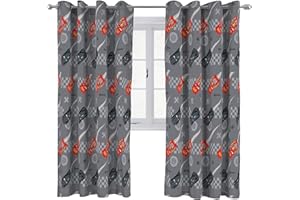 Jay Franco Disney Pixar Cars Race Day 183cm x 168cm Eyelet Window Curtains - 2 Panels