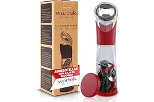 wortek Abrebotellas con recipiente collector - abridor cerveza regalo gadgets originales abridor de botellas utensilios de cocina camper furgoneta accesorios camping - regalos originales para hombre