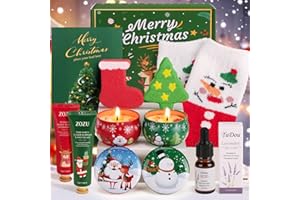 TUDOU Christmas Pamper Gifts for Women, Personalised Christmas Spa Bath Set Xmas Secret Santa Gifts for Her, Self Care Relaxation Package Ladies Christmas Presents for Mum, Friend, Sister, Wife, Auntie