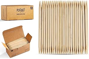 FOOGO Green 150 Palillos de Bambú para Cóctel, Certificados FSC®, 9 cm, Para Cócteles y para Comida de Fiesta, de Madera Resistentes y Compostables