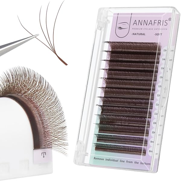 10D Vorgefertigte Wimpernverlängerungen – 0,07 D, 12 Mm, 12 Reihen/Tablett, Schwarz, Für Wimpernkünstler