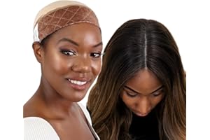 MILANO COLLECTION Milano 2 en 1 Lace GripCap, bandeau réglable en velours avec bonnet attaché, accessoire de perruque sécurisé et antidérapant pour une utilisation toute la journée, transition sans couture avec