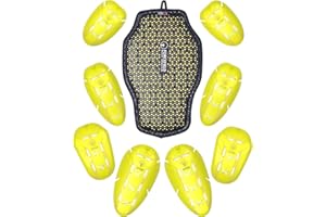 RTX LEATHERS FORCEFIELD Isolator 2 CE Race Grade Motorcycle Shock Absorbing Armour Padding for Shoulders, Elbows, Hips & Knee Biker Suit Armour Inserts Kit with a Pro-Lite-K Spine Back Protection (Pro-Lite-003)